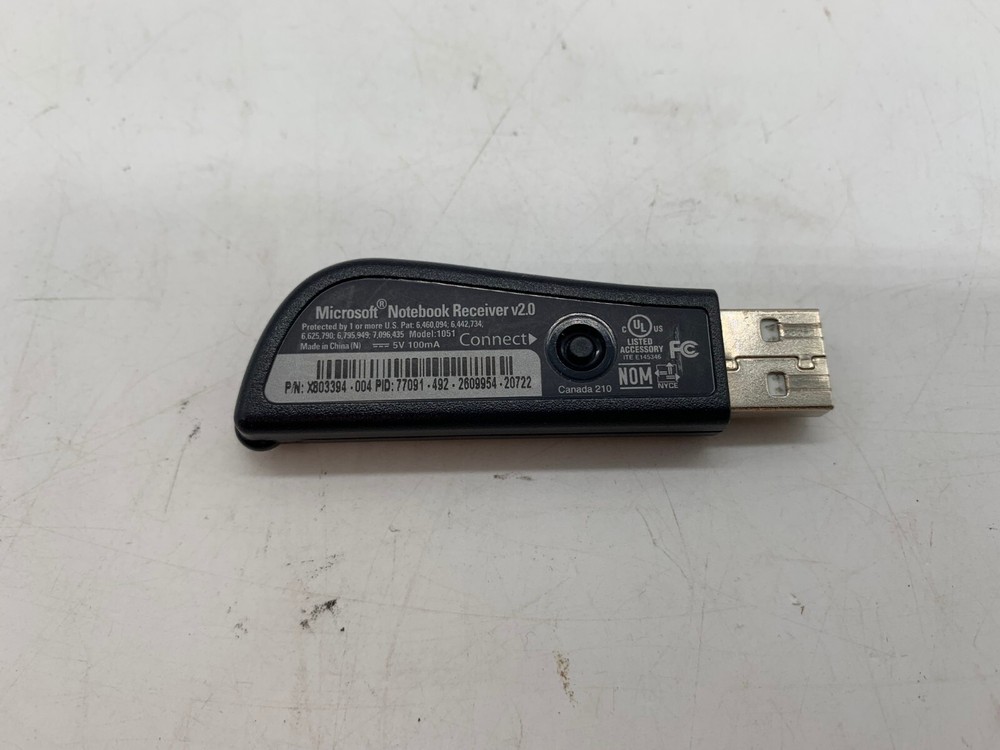 Microsoft 1051 USB Notebook Receiver V2.0 For Wireless Mouse 3000 Free S/H