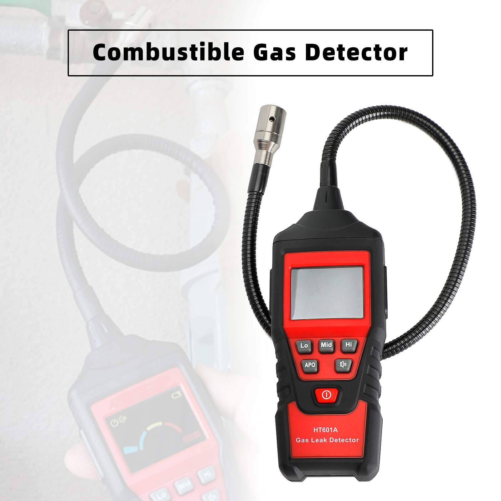 Combustible Natural Gas Propane Leak Detector Portable LCD Tester Visual Leakage