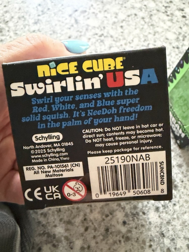 NEEDOH Nice Cube Swirlin’ USA Super Solid Squish NEW