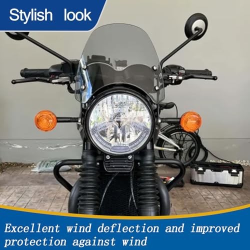 Black Smoke Motorcycle T100 T120 Flyscreen Windshield Windscreen Front Fairing