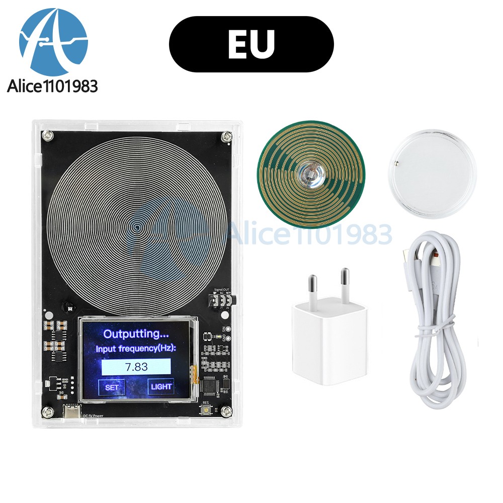 DC 5V Schumann Wave Generator 0.01-99999Hz Adjustable Touchscreen Type C + Case