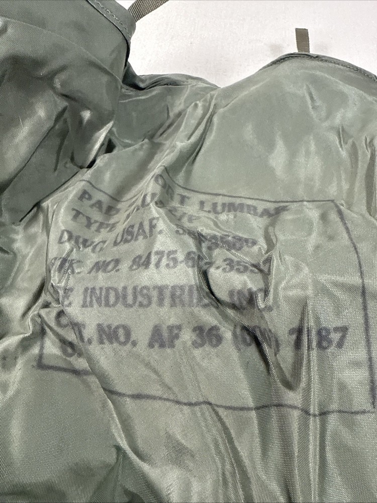 USAF Inflatable Lumbar Support Pad - Type MXU-22/P