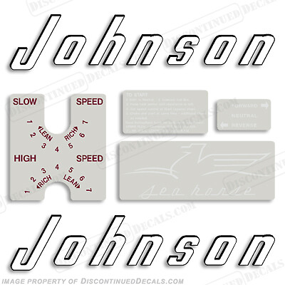 Fits Johnson 1956 7.5hp Decals