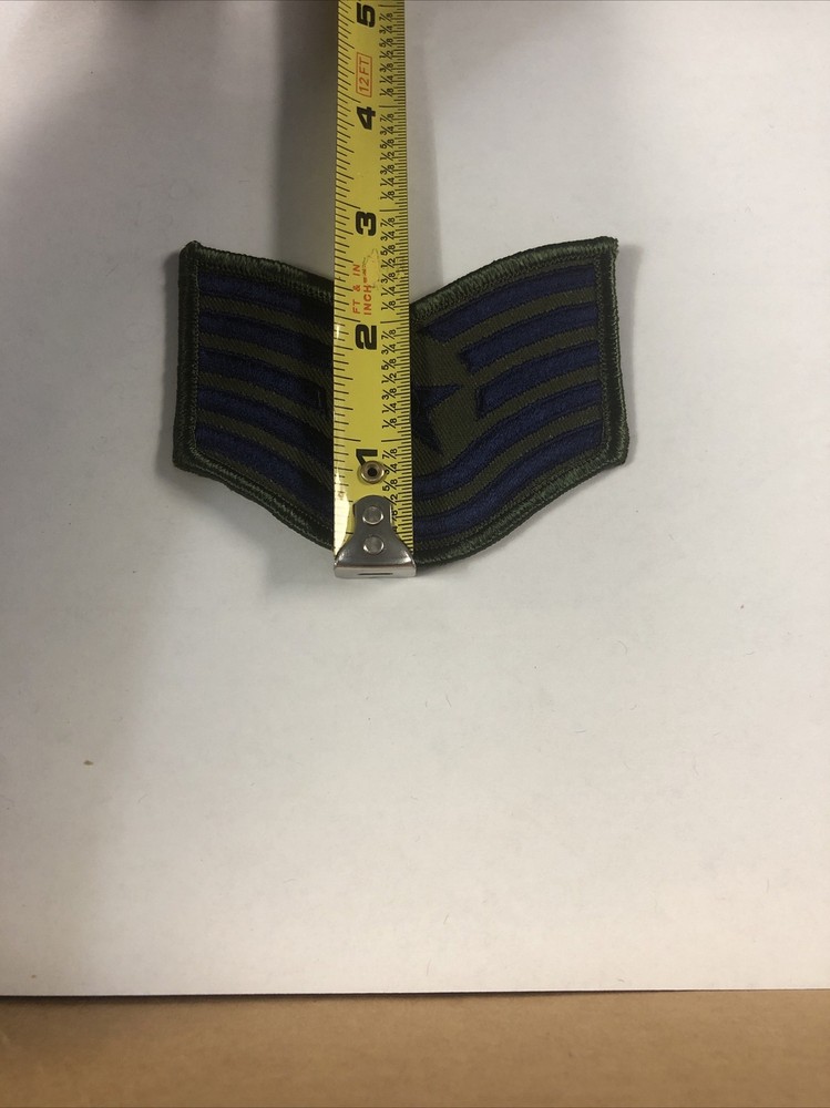 Pair (2) U.S. Air Force Subdued Green Enlisted Insignia E6 Technical Sergeant