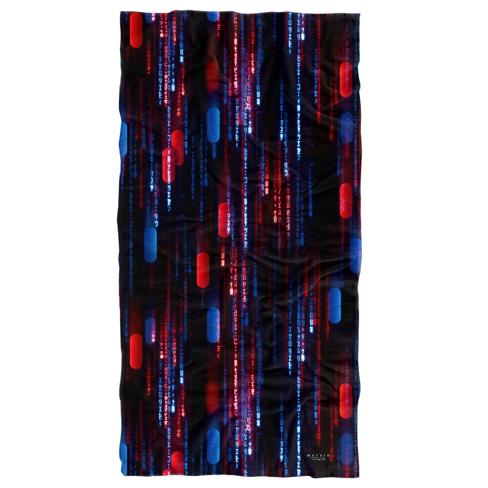 The Matrix Resurrections Beach Towel 30"x60" Pill Code Microfiber Official