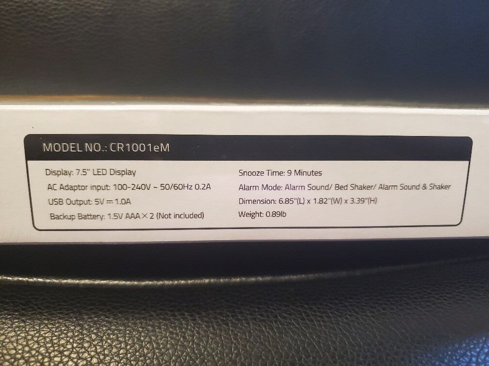 Vibrating Alarm Clock with Bed Shaker