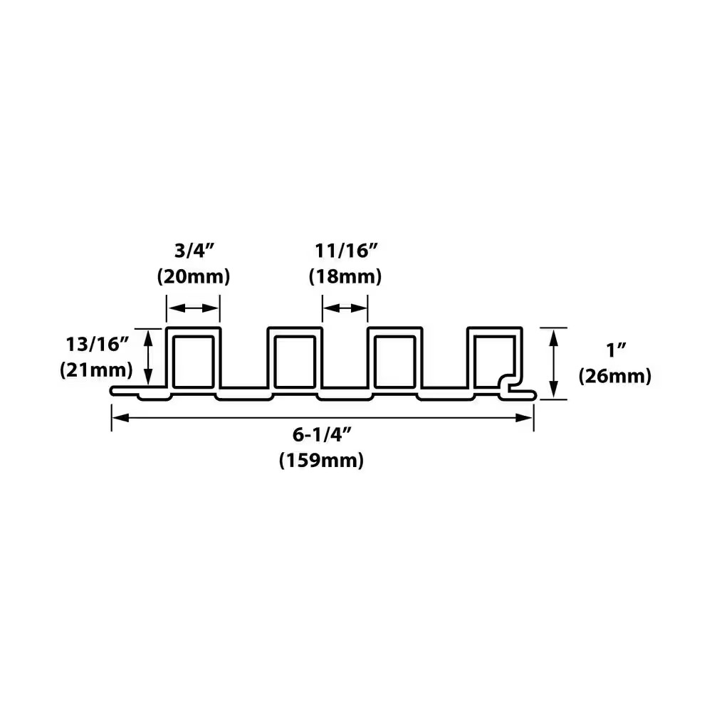 1 In. X 3-1/4 Ft. X 9 Ft. Wall Cladding Oak Interlocking Composite Decorative Wa