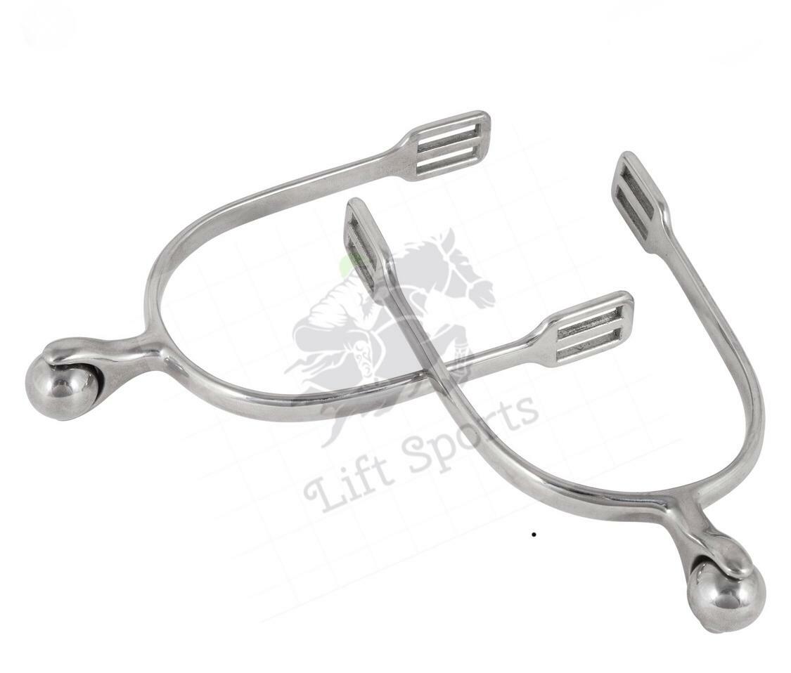 Horse Spurs Stainless Steel Smooth Roller Ball English Spur Light Weight Polish