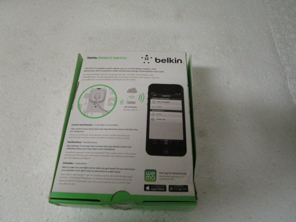 Belkin WeMo Insight Wifi Switch F7C029FC
