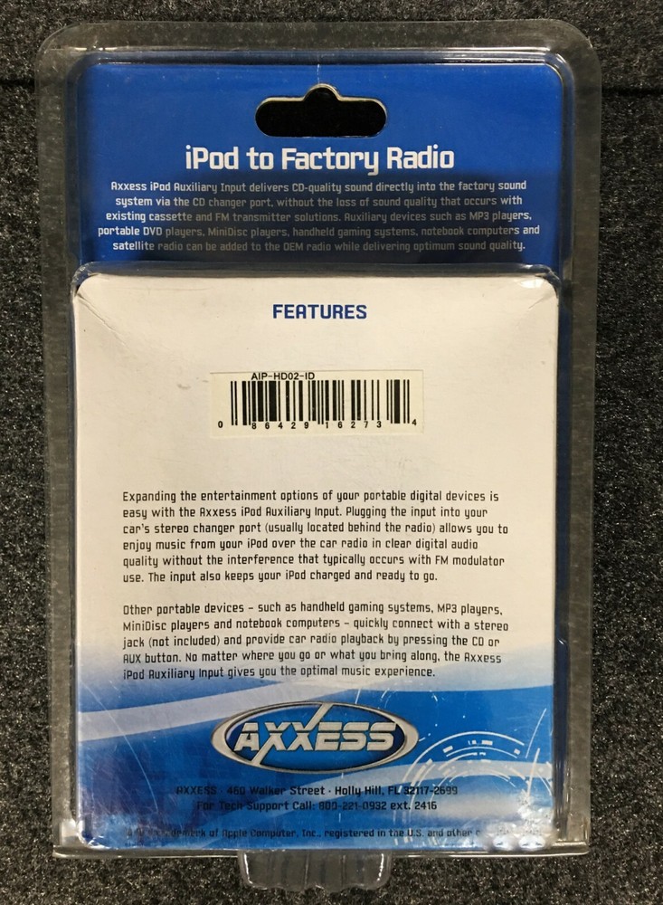 AXXESS AIP-HD02-ID iPOD Auxiliary Input