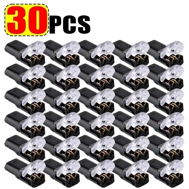 50 pcs Double-Wire Plug-in Connector, Cable Clamp Locking Buckle, AWG 18-22 US