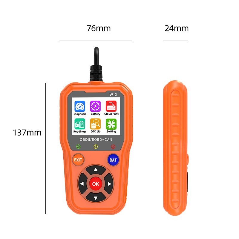 FISONA W12 OBD2 Scanner OBD Code Reader Diagnostic Tool Check Engine Fault USA