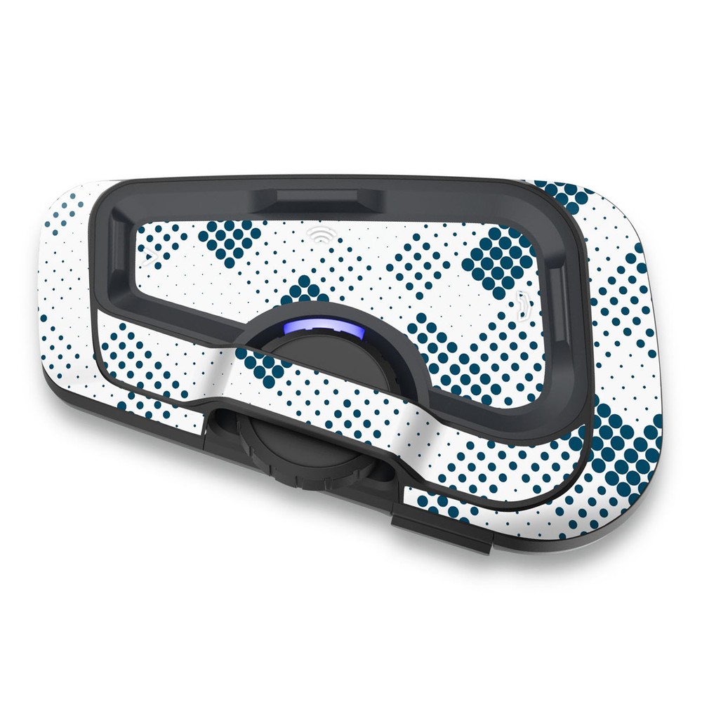 For CARDO Freecom 4X 2X Protective Headset Decal Sticker x2 Blue Circle Array