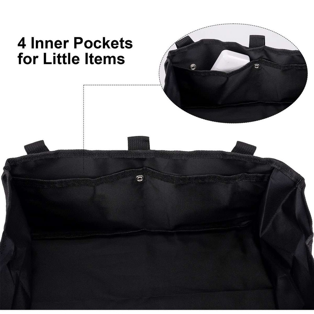 Rollator Walker Underseat Bag – Large Canvas Storage Organizer | Secure Snaps US