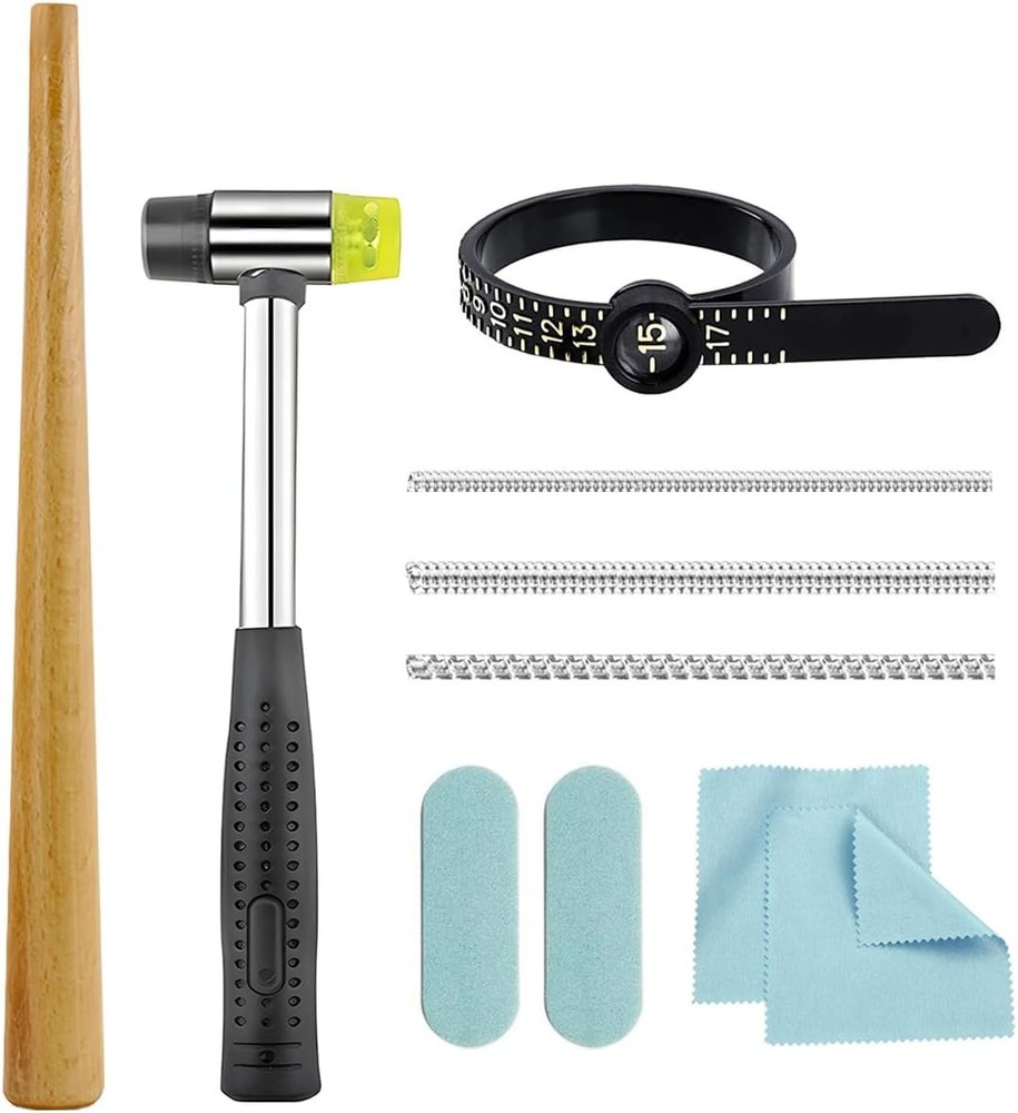 Ring Sizer Measuring Tool Ring Mandrel Sizing Kit Ring Shaper to Fix Bent Rin...