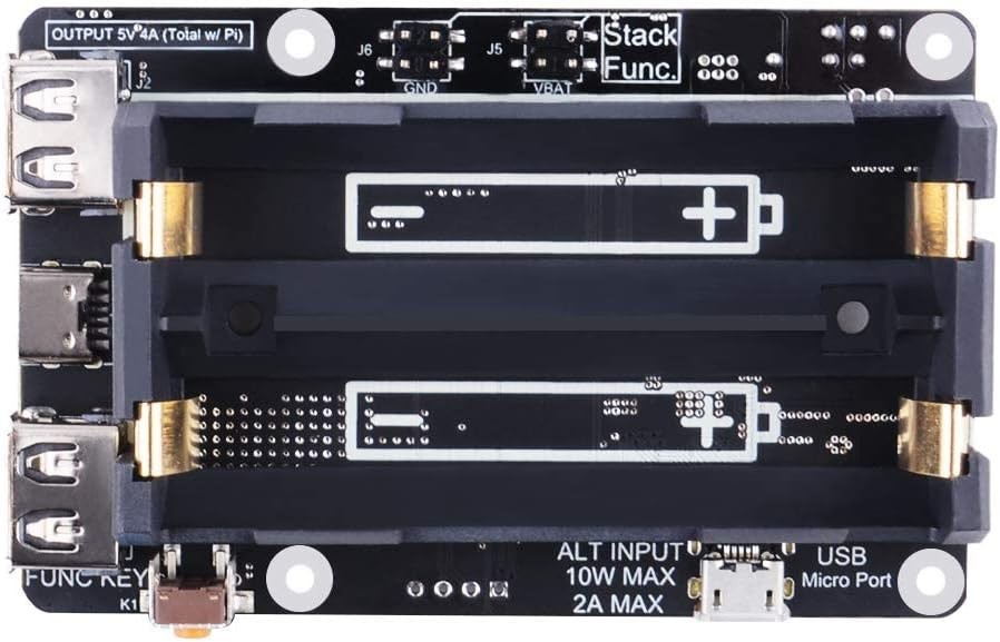 UPS V5 Power Supply Uninterruptible UPS HAT Raspberry Pi Support 18650 Battery