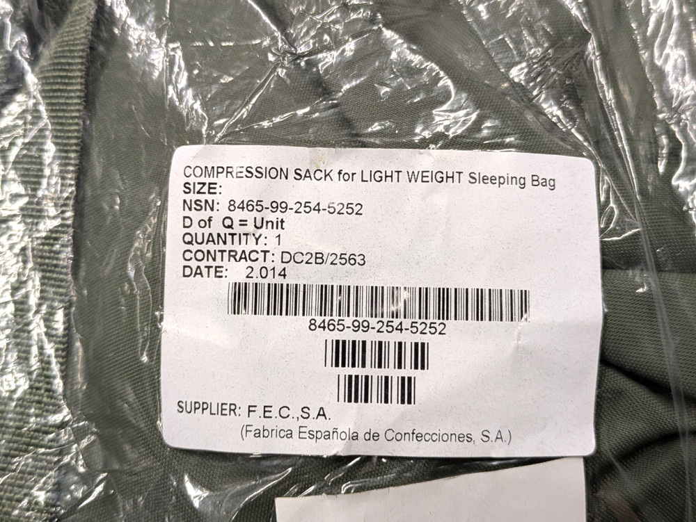 British Army Compression Sack For Modular System Lightweight Sleeping Bag - NEW