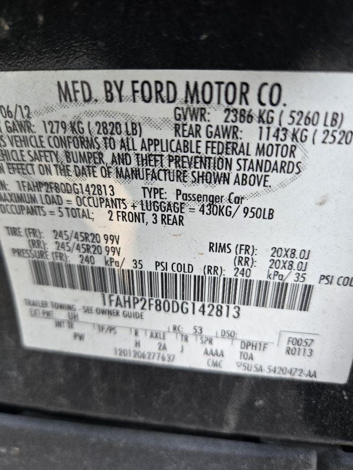 2013-2016 Ford Taurus Center Dash 8" Display Screen