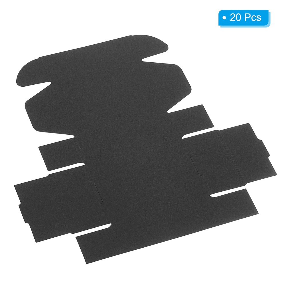 3.3x2.4x1.2" Paper Soap Box, 20 Pack Soap Boxes Rectangle, Black