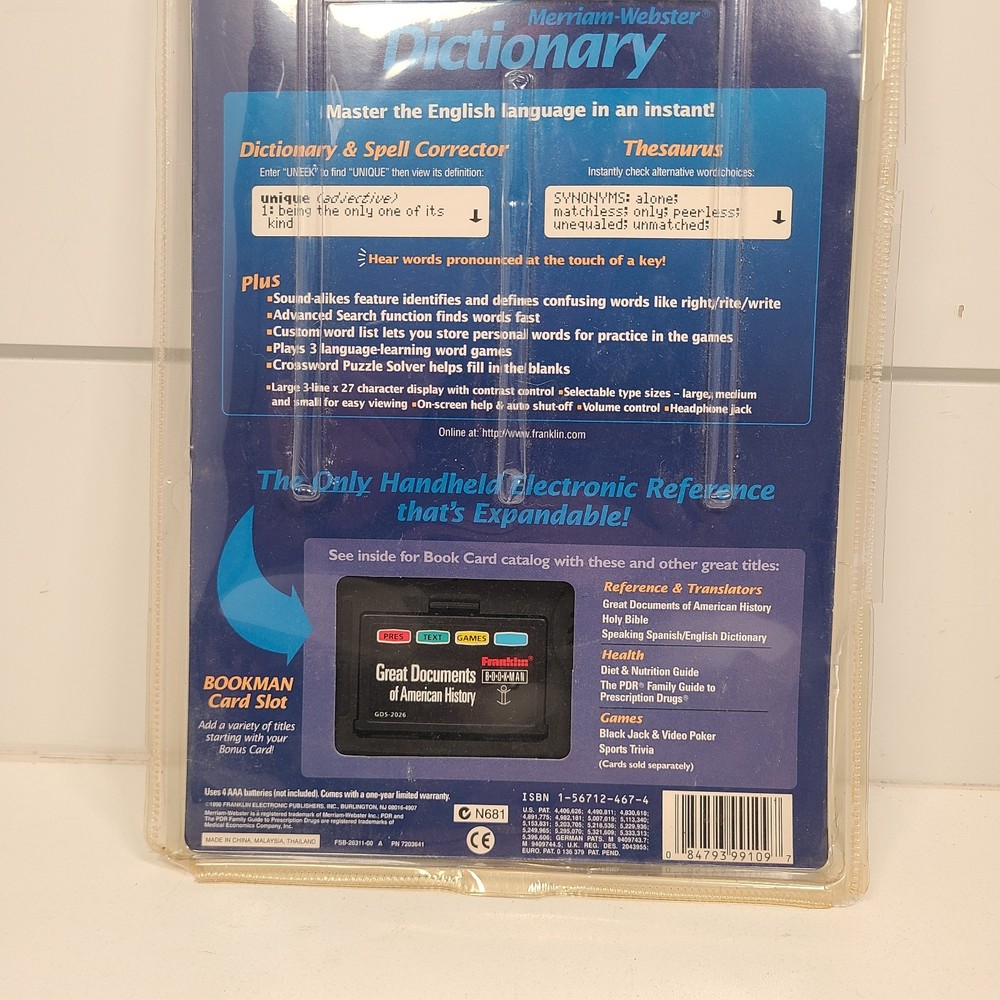 Franklin Speaking Merriam Webster Dictionary,MWS-840PLUS