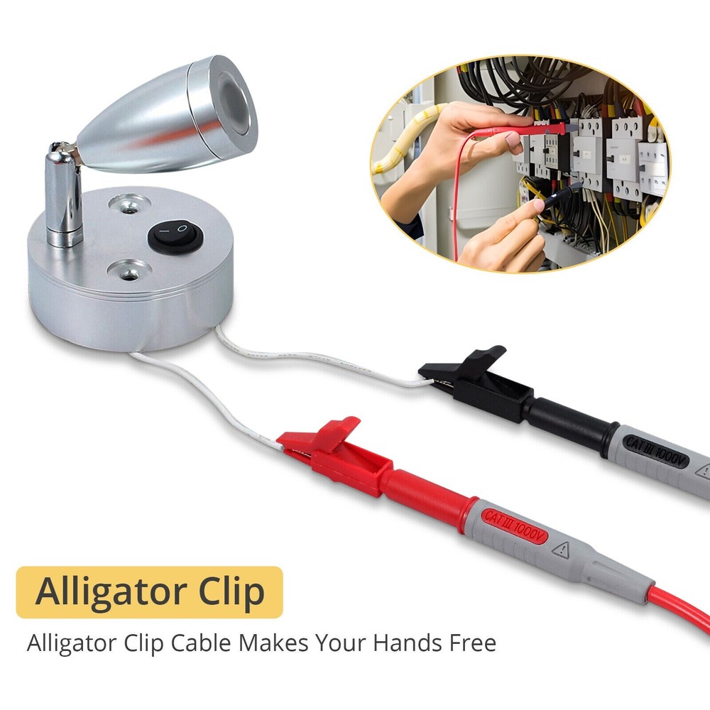 Test Lead Kit Alligator Clip Probe Plug Set + Case for FLUKE Multimeter/Tools