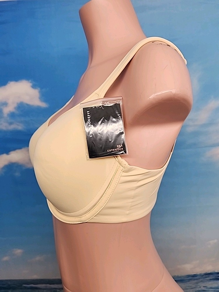 UNDEROUTFIT Ultimate Coverage Bra Underwire Adjustable Straps 36B Sand