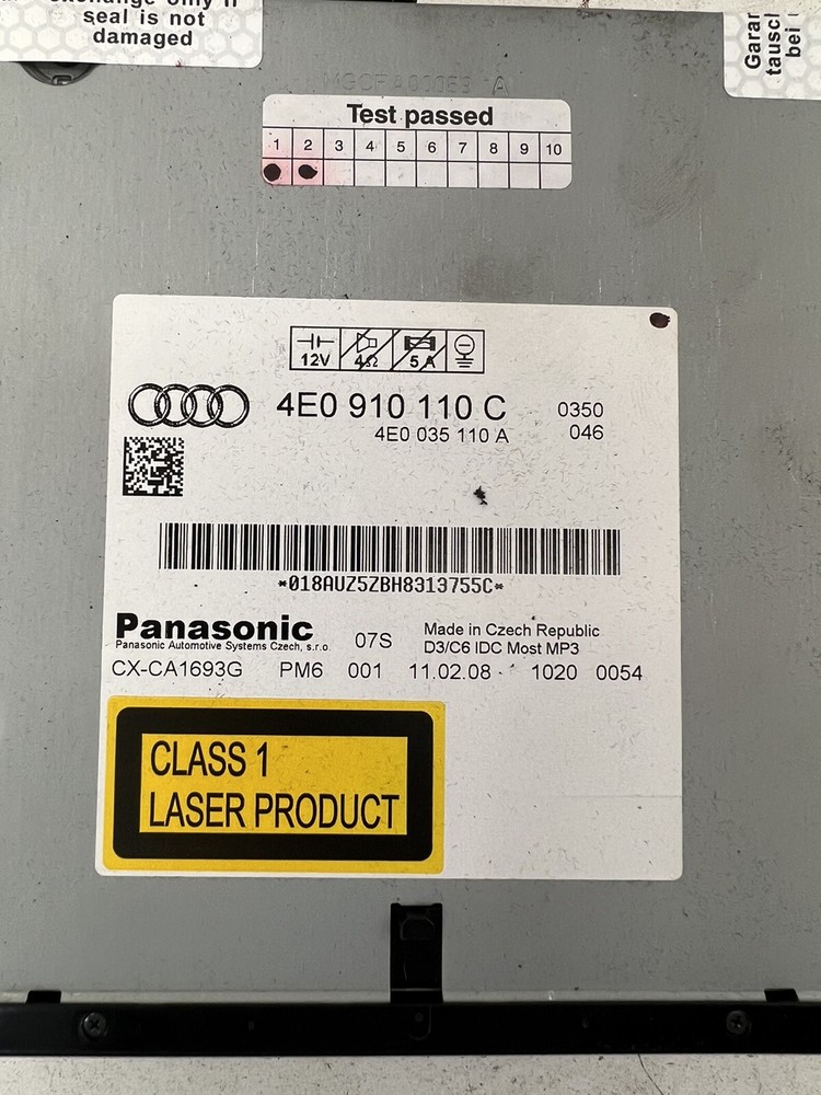 2006-2008 Audi A6 CD Charger OEM.