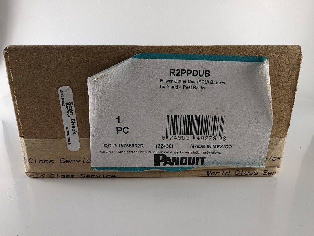 NO TARIFF Panduit R2PPDUB Power Outlet Unit Bracket for 2 & 4 Post Racks