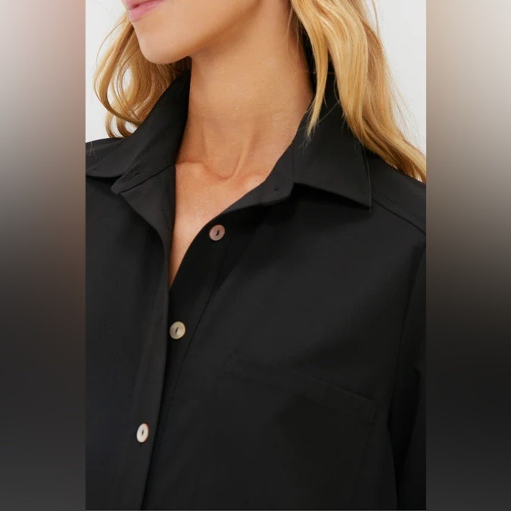 TUCKERNUCK Black Crepe Callahan Shirt Dress size XL