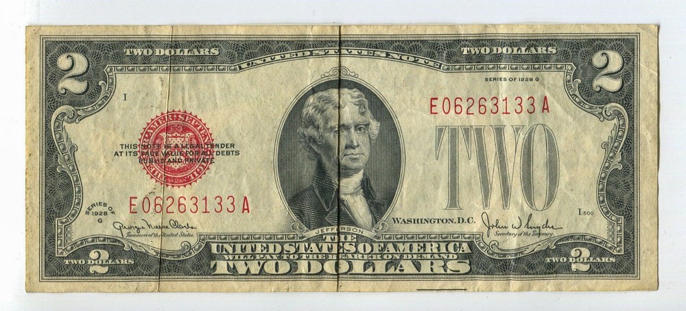 1963 $2 US Note Red Seal SM346