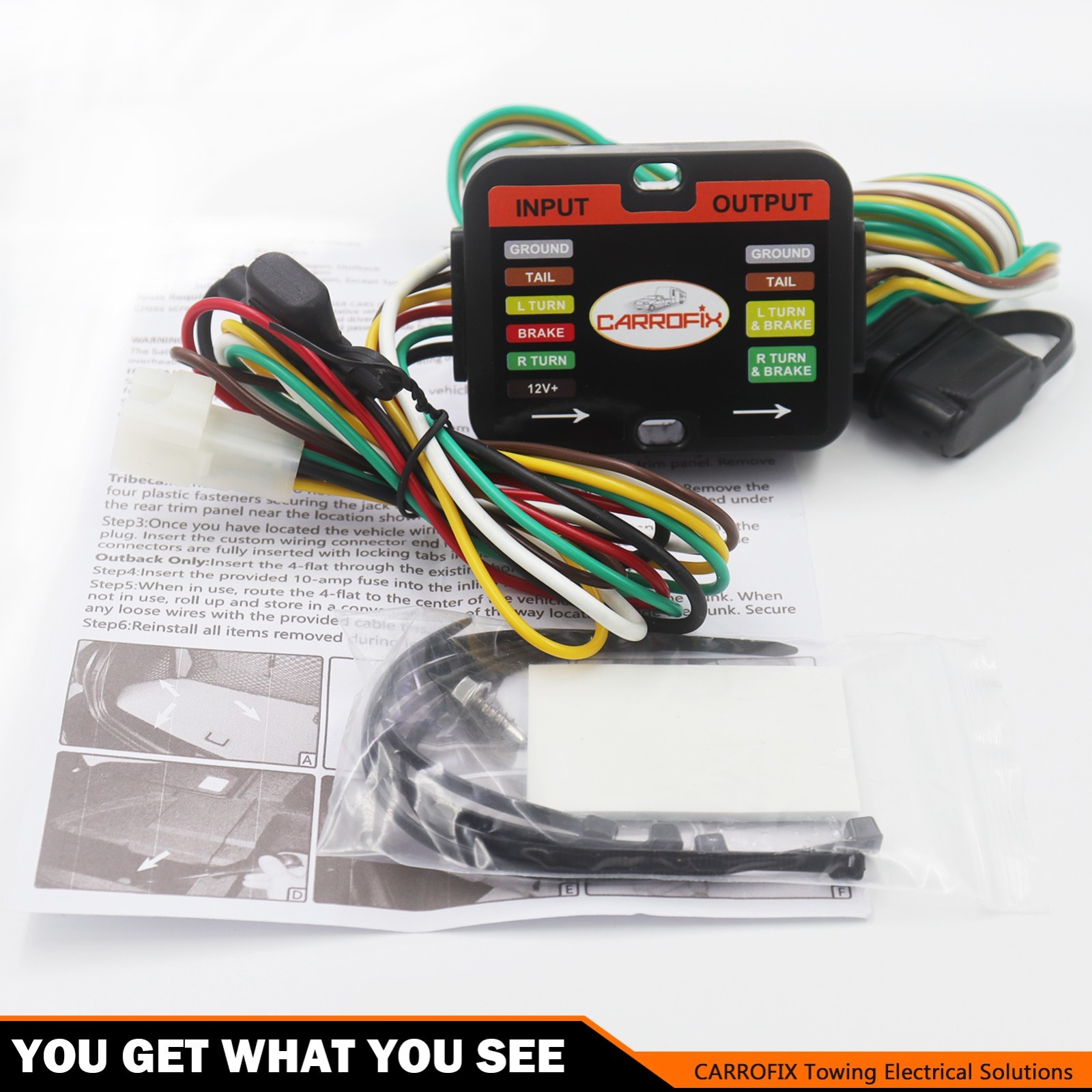 For Toyota Sienna 2021-2026 Vehicle end 4-Way Flat Trailer Hitch Wiring Harness