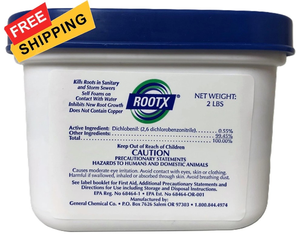 RootX - 2 LB. JAR (No Funnel/Applicator) Foaming root control 2 LBS., white