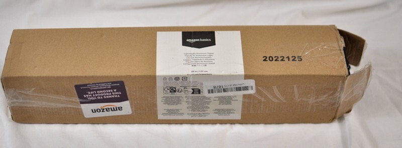 amazon basics tripod stand lightweight 50" with storage bag adjustable mount