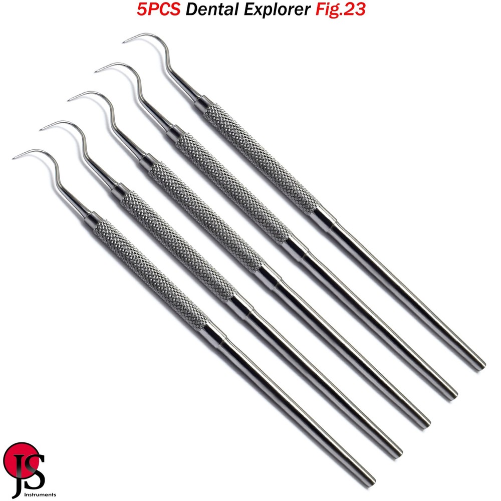 Dental Explorer Shepherd Hook Diagnostic Endodontic Examination Instruments 5PCS