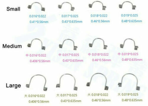 Dental Orthodontic Spring Rectangular Anterior Door Torquing Spring 30Pcs