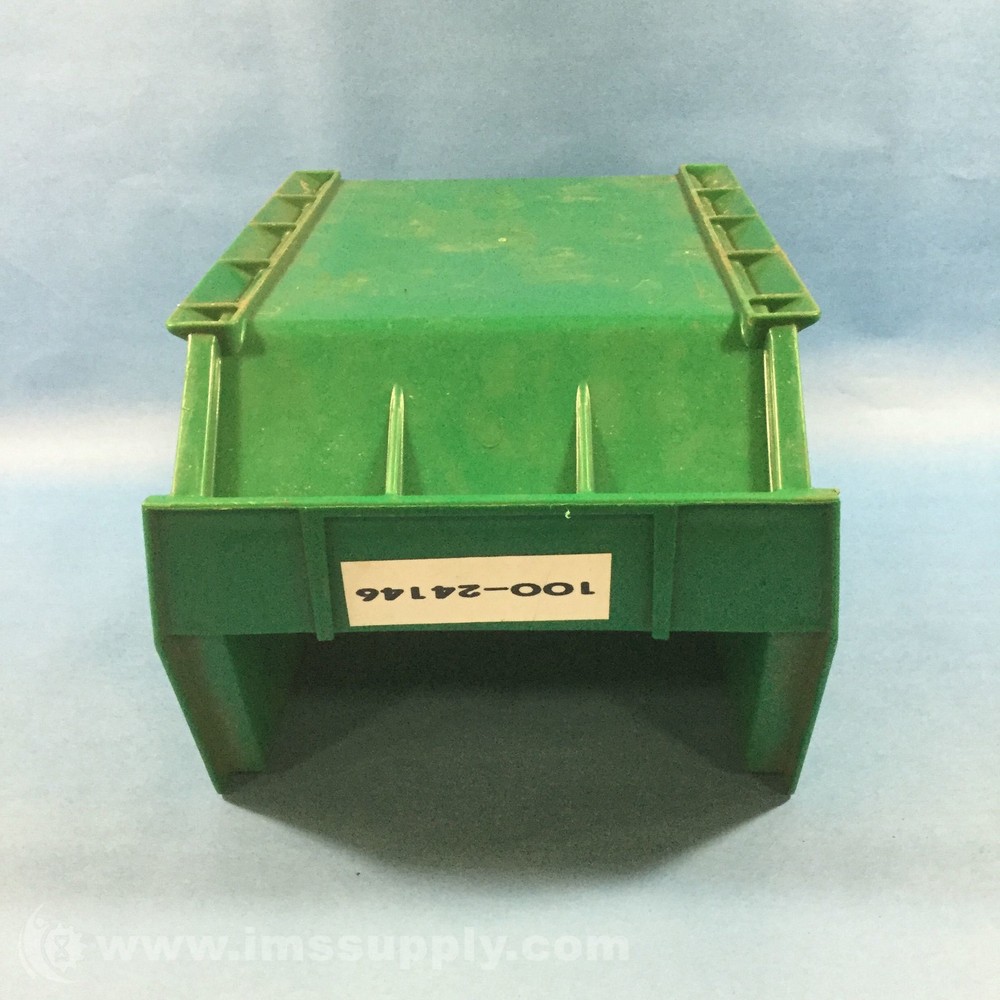 Integrated Plastics 108-7 Green Plastic Stacking Storage Bin USIP