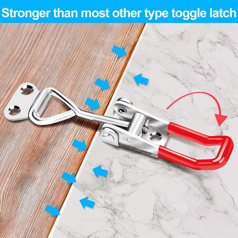 Heavy Duty Steel Toggle Latch Catches Adjustable Lock Clamp For Boxes Case New