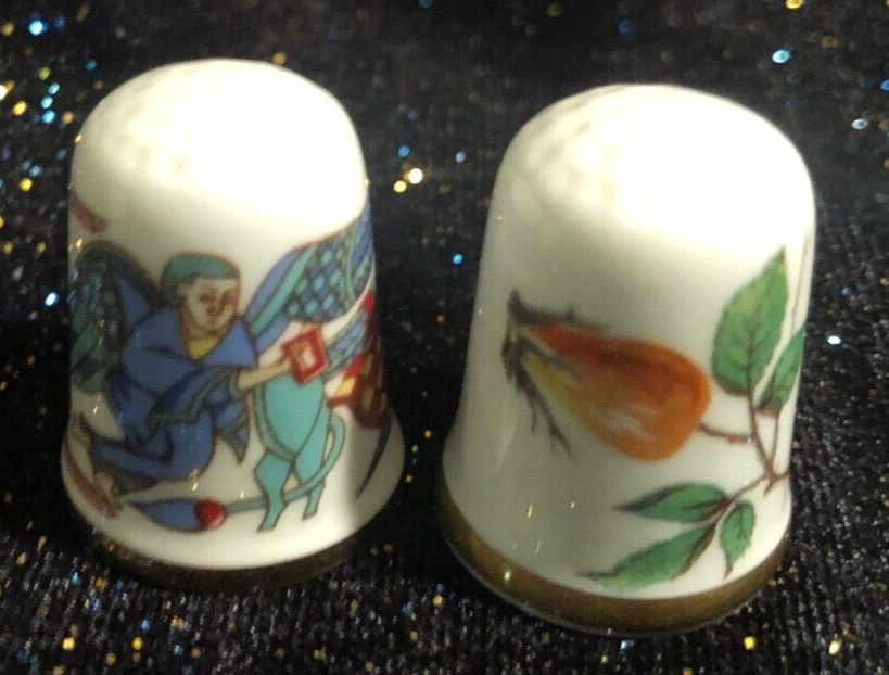 2  "CAVERSWALL" THIMBLES MADE IN ENGLAND