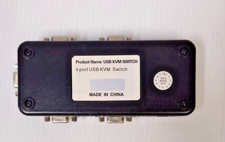 USB KVM SWITCH 4-Port 2.0 USB, NO CABLES