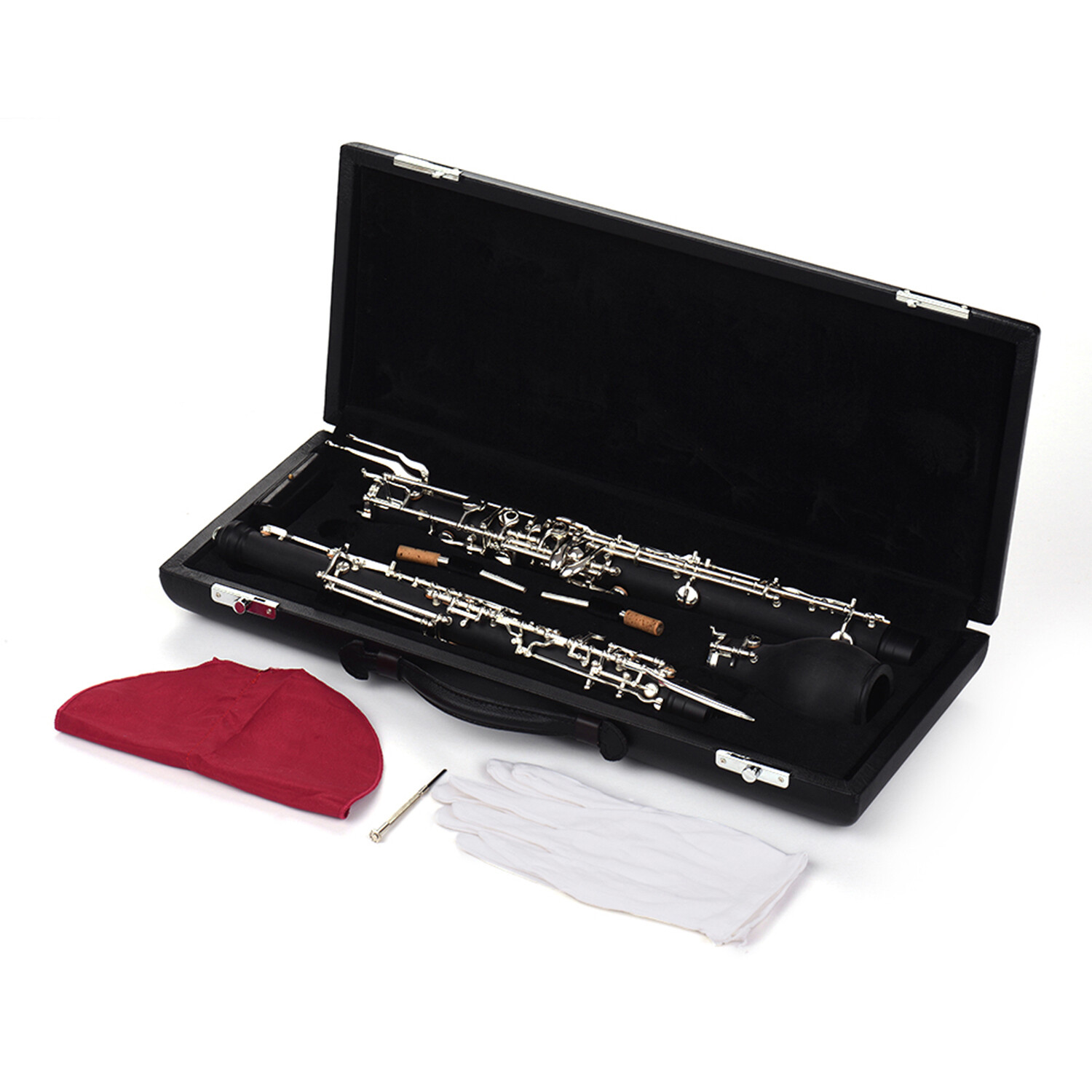 Professional English Horn Alto Oboe F Key Synthetic Wood Body Silver-plated Keys
