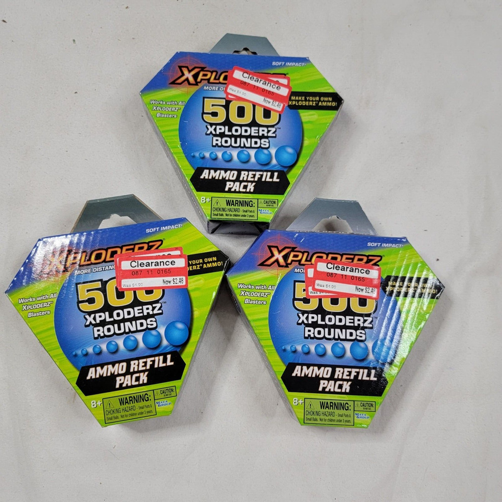 Xploderz 3 Ammo Refill Pack 500 Count Brand New Sealed 1500 Total