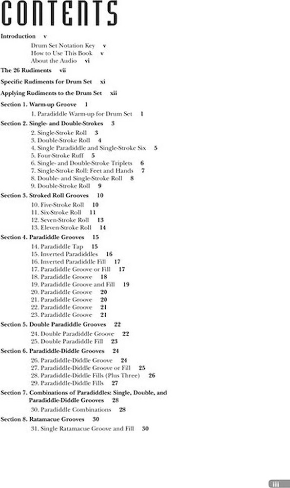 Rudiment Grooves for Drum Set