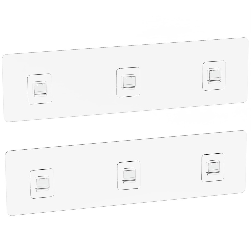 2Pack Flat Hook Shower Caddy, No Drilling Adhesive Shower Hooks