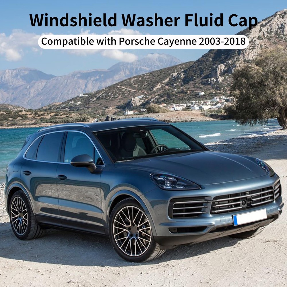 Windshield Washer Fluid Cap Compatible with Porsche Cayenne, Blue