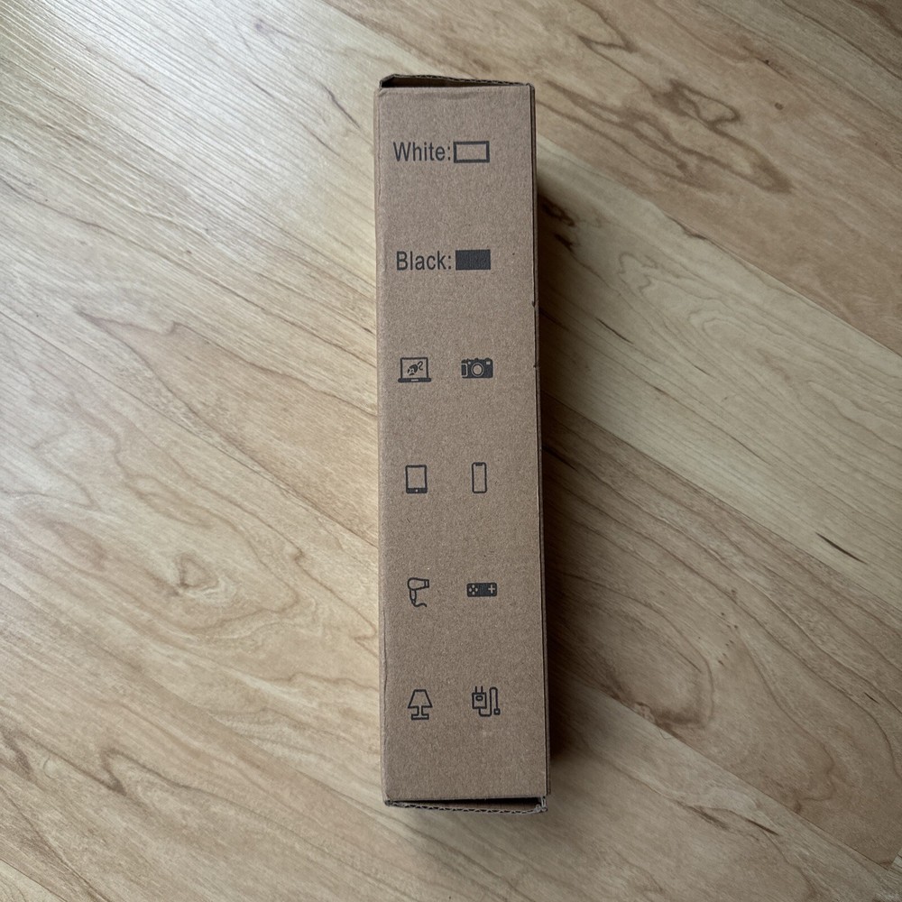 5 AC POWER OUTLET EXTENDER SURGE OVERLOAD PROTECTOR BLACK FLAT PLUG WITH SWITCH