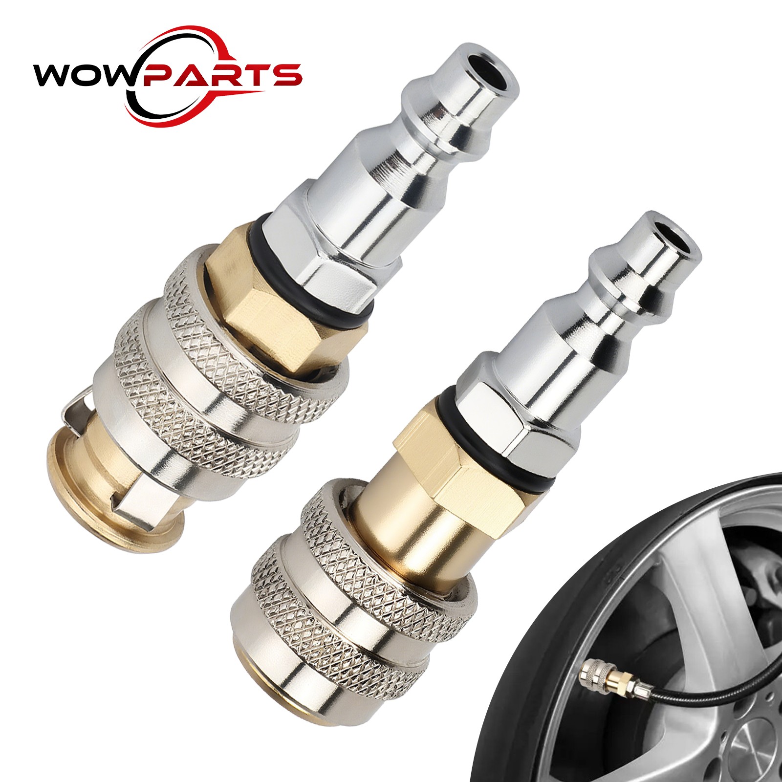 250PSI Brass Lock-on Air Chuck with Tire Inflator Valve Quick Connect 1/4" FNPT