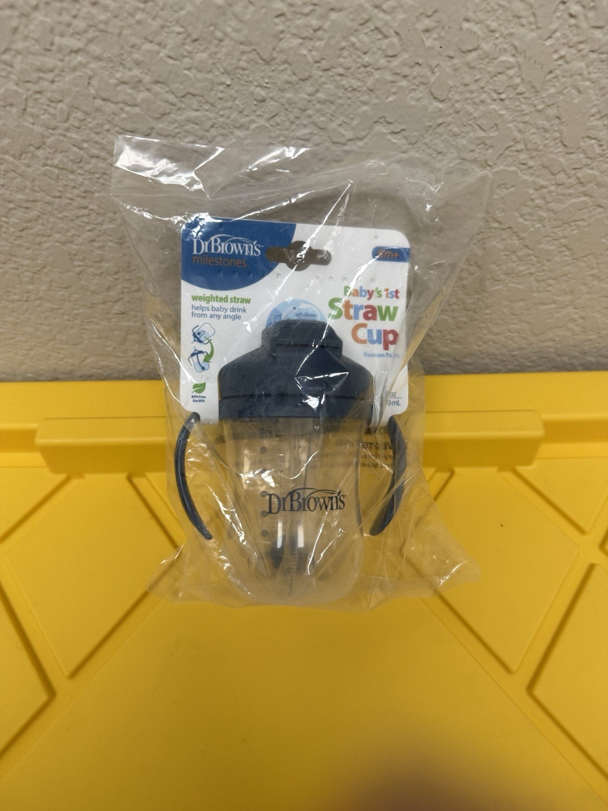Dr. Brown's Milestones Baby First Straw Cup Sippy Cup 9oz Coral BPA Free