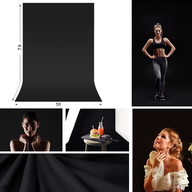 LINCO Photo T-Shape Backdrop Stand Background Backdrops Support Kit - AM207Black
