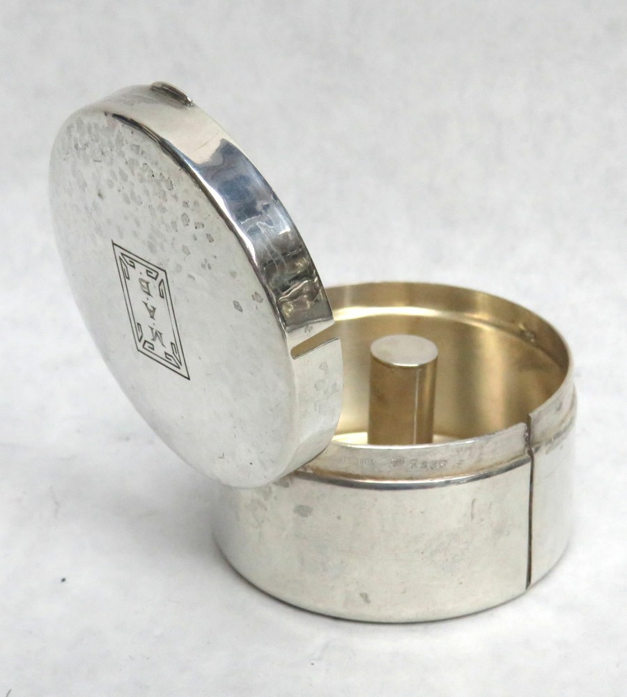 VINTAGE STERLING SILVER 2" STAMP BOX