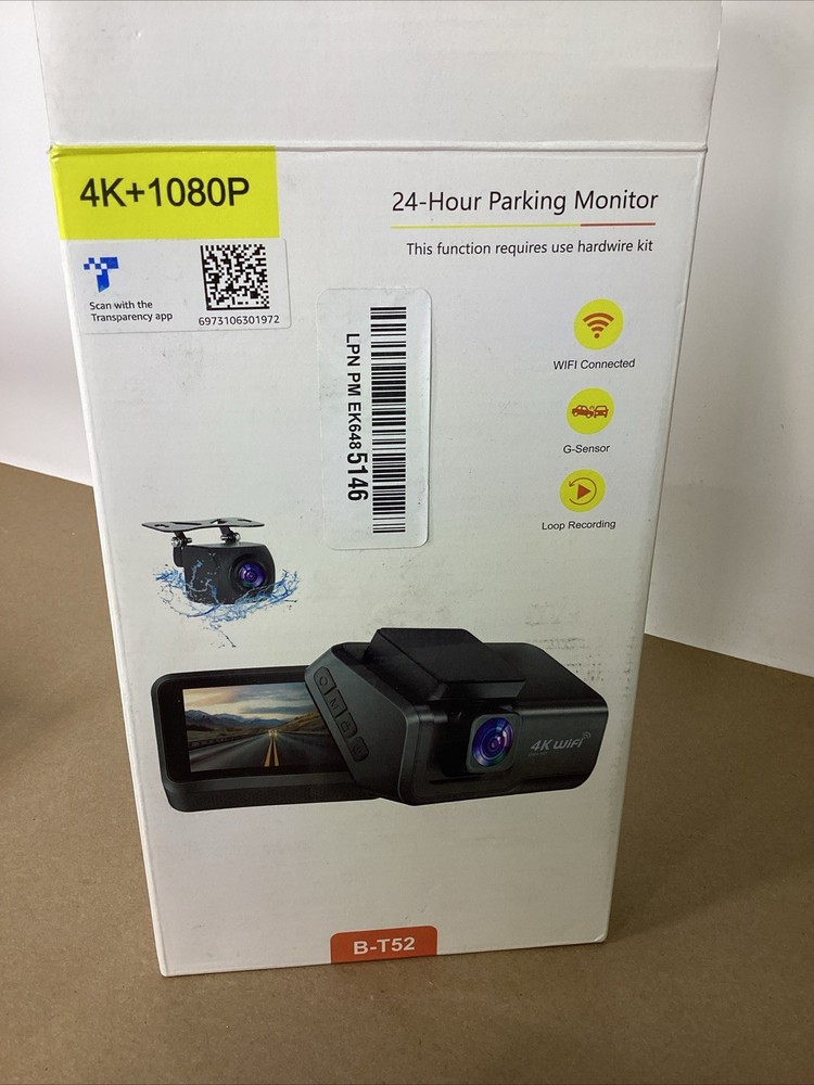 New 4K dashcam WiFi loop recording